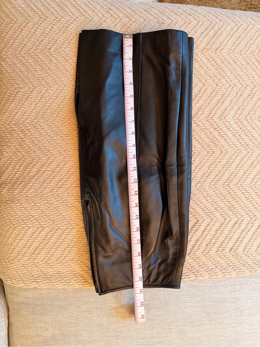 Caché Black Leather Pencil Skirt - Picture 5 of 5